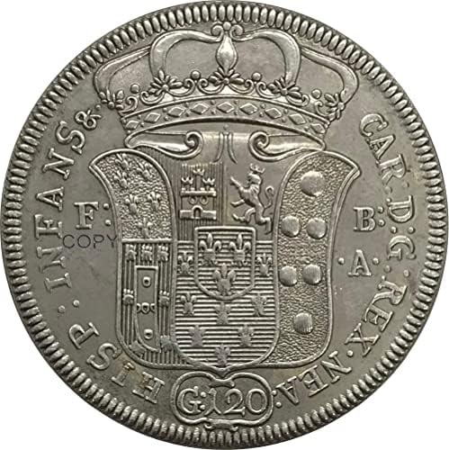 1735 talijanski 120 grana - Carlo i Cupronickel pozlaćena srebrna kolekcionarstvo