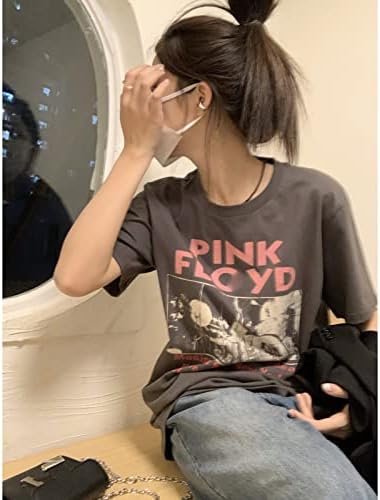 Gothic abeceda Ispis majica s kratkim rukavima Sažetak Rock Fashion Loose Street Trend Ličnost Cool Harajuku