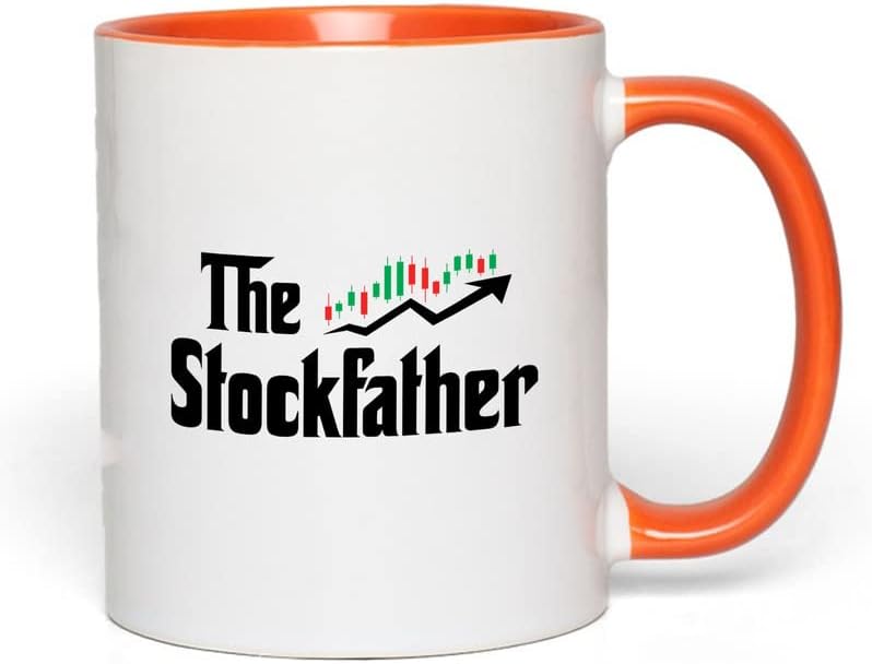 Flairy Land Stock Trader dvobojna zelena šolja za kafu 11oz - the Stockfather - Funny berzanski investicioni brokeri trgovanje finansijskim