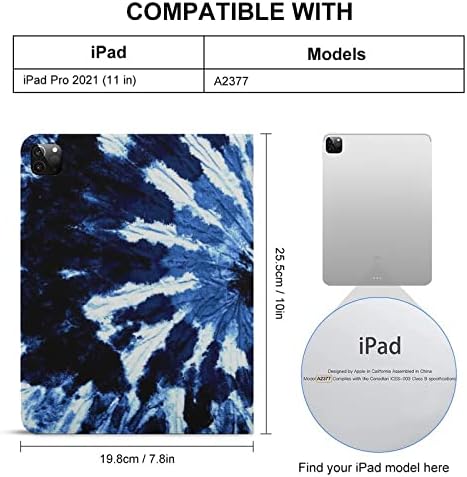 Blue Tie Dye tablet kućište otporan na udarce zaštitni poklopac s udarcem za iPad Pro 2021 (11IN)