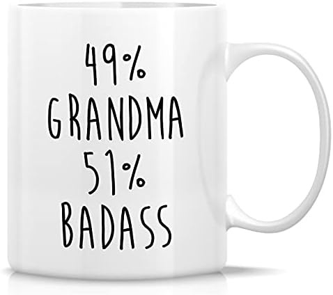 Retrelez Funny Mug-Badass baka 11 Oz keramičke šolje za kafu - smiješne, sarkastične, motivacijske, inspirativne rođendanske poklone