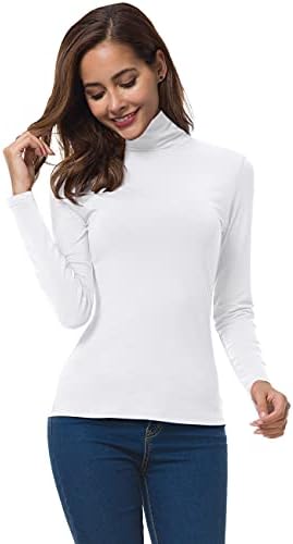 Vobcty ženske duge rukave Turtleneck lagane tanke aktivne košulje