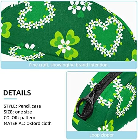 Mala šminkarska torba, patentno torbica putuju kozmetički organizator za žene i djevojke, dan sv. Patrika zelenog cvijeta