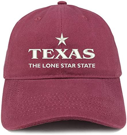 Moderna Prodavnica Odjeće Texas Lone Star State Tekst Vezena Meka Kruna Brušena Pamučna Kapa