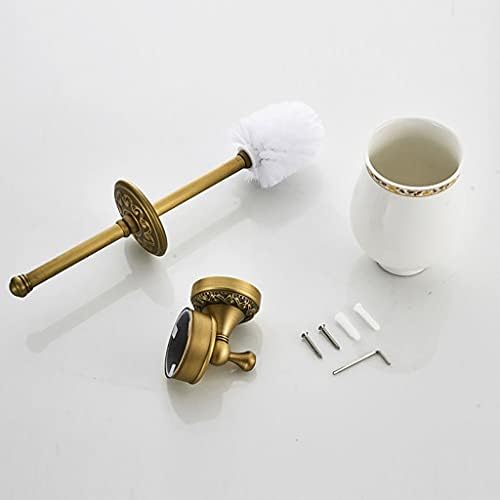 Wionc antikni nosač bakra WC držač četkica sa CERAMI okruglim čašicom set zidna montirana rupa-punch viseći kupaonski pribor