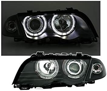 Prednja svjetla VP507 prednja svjetla Set za vozača i suvozača prednja svjetla prednja svjetla Angel Eyes Rings Black LHD kompatibilan