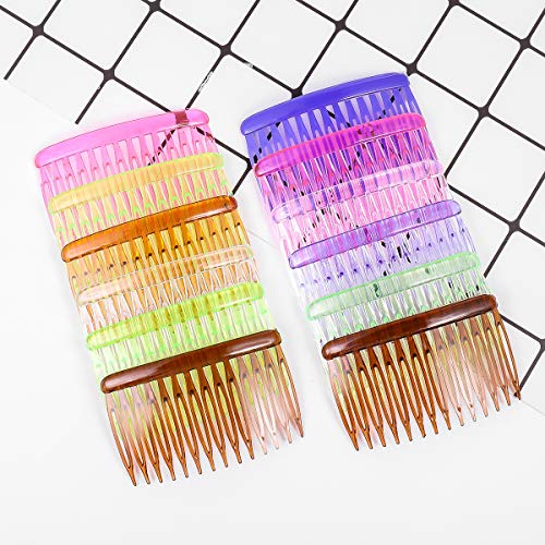 Lurrose 12pcs Šarene plastične bočne češlja DIY kose Češljene male češljeve kose Umetnite češljeve za žene