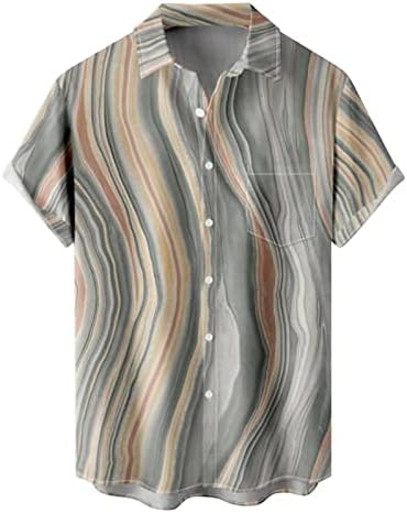 Xiloccer muns tiskane havajske majice s kratkim rukavima majica na plaži za majicu za plažu za majicu za tiskanu bluzu Multi Color