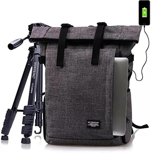 WYFDP Photo multifunkcionalna vodootporna poliesterska torba sa USB portom DSLR kamera ramena ruksak meka podstavljena torba Fit 15inch