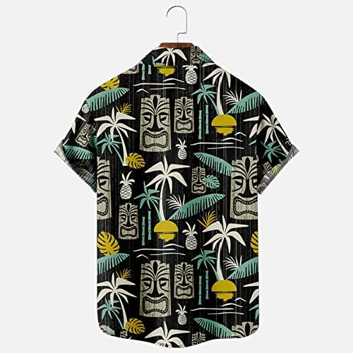 Muška havajska košulja s kratkim rukavima majice Tropska aloha majica za odmor casual plaža majice za odmor