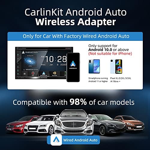 2023 Najnovija verzija Carlinkit A2A Android Auto bežični adapter za Tvornički Wided Android Auto automobil, reprodukciju i utikač,