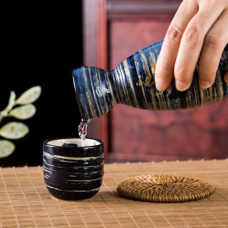 Wywwdxf ručno oslikano sake keramičke keramičke posude za vino vinski lonac porculan čaj set za kućno domaćinstvo za piće Sake Vinski