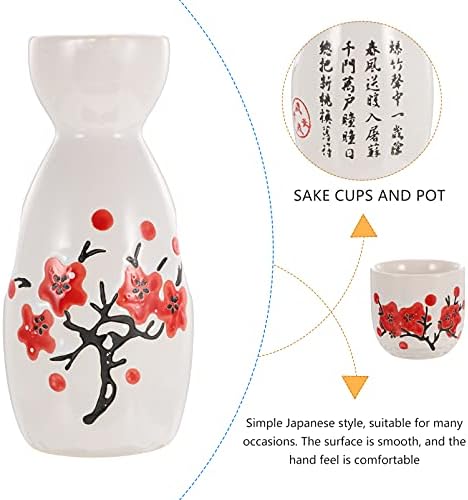 Kesyoo China Set China Set China Set 1 Set japanski sake Cup Set keramičke boje Posluživanje čaša Podešavanje keramike Tokkuri Boca