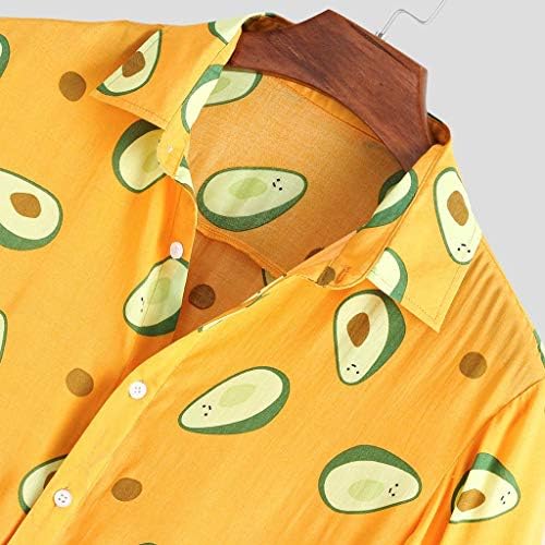 XXBR Ležerne prilike na havajskim majicama za muške, ljetni kratki rukav dolje majica smiješna voća Print Relapoženi fit plažni vrhovi