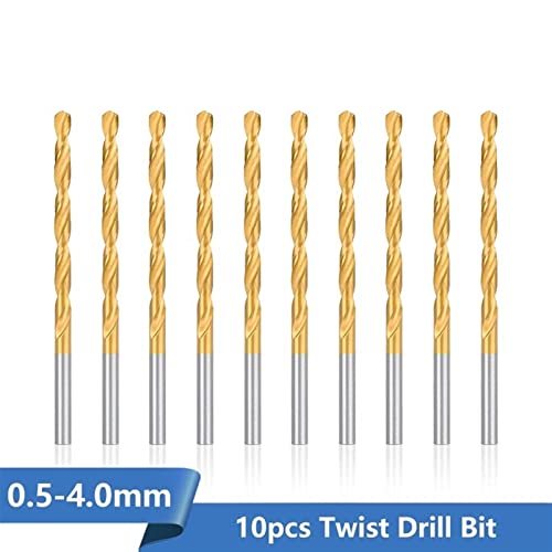 Twist burgija 0,5-4,0 mm bušilica za obradu drveta presvučena metalnom rupom alati za obradu drveta od nerđajućeg čelika 10 kom