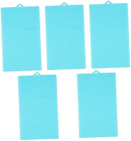Cabilock 5kom nebesko-plava odjeća za pranje rublja za pranje rublja Mini pranje usisavanje prenosne silikonske daske za pranje putne