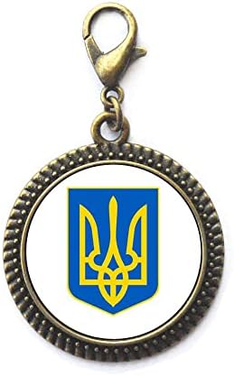 Solidarnost nakita, ukrajinski trident Zipper Pull, Ukrajinska nakit za zastavu, ukrajinska zastava Zipper Pull, ukrajinski nakit,
