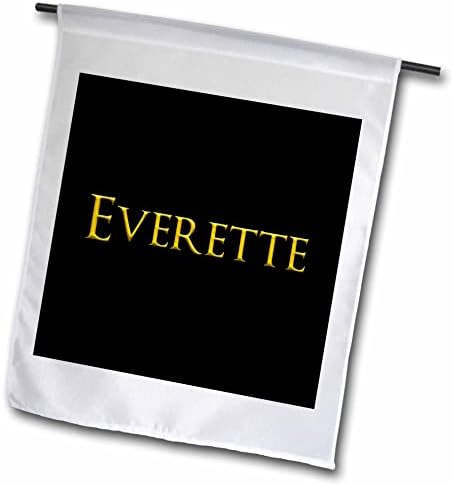 3drose Everette uobičajeno ime za dječaka u Americi. Žuto na crnoj amajliji-zastave