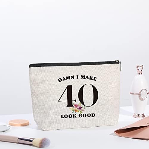KDXPBPZ 40. rođendanski pokloni za ženska torba za šminke za 40-godišnju 40. godišnjicu bday poklon ideje za suprugu mama tetka turistička