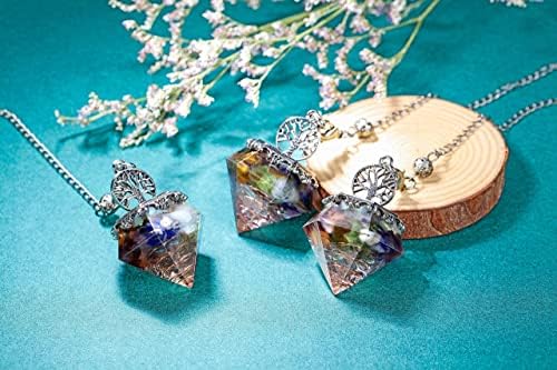 Crystaltears Chakra Crystals Stones paket sa Chrastal Crystal Doweng Pendulum za medinaciju dinacije YOGA