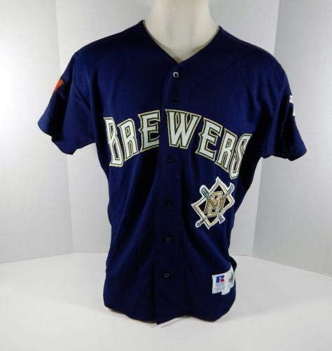 1994 Milwaukee Brewers Jeff Tabaka 42 Igra Polovni mornarski dres 125. i 25. patch - Igra Polovni MLB dresovi