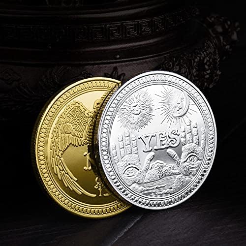 Komemorativni saženi novčić Da / Ne Challenge Coin Lucky Coin CryptoCurrency 2021 Limited Edition Collector Coin sa zaštitnim poklopcem