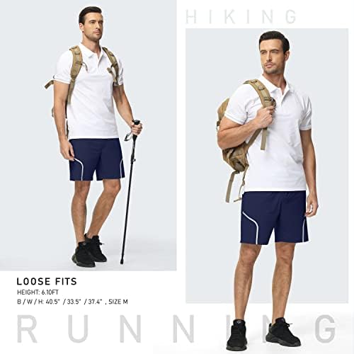Mofiz muške hlače za planinarenje Brze suhi atletski vještački kratke hlače Aktivna lagana sportska teretana trčanja 3 zip džepova