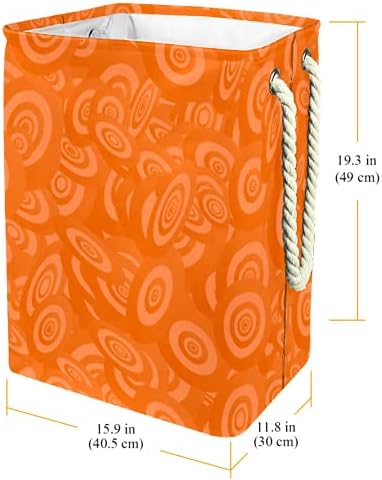 DEYYA vodootporne korpe za veš visoke čvrste sklopive korpe za štampanje narandžaste elipse za odrasle decu Tinejdžeri dečaci devojke