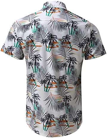 Ljetne muške majice Muške proljeće Ljetne košulje Casual Beach Tropical Butteup Top majica Ispisani Muški veliki