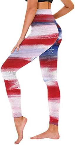 Četvrti julske tajice visokog struka za žene u USA zastava rada Yoga gamaše ultra meke brušene rastezljive atletske sportske hlače