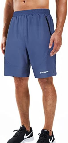 Souke Sports Muškarci 2 u 1 vježbanje trčanja 7 Brzo suhe teretane Atletski kratke hlače Džepovi zatvarača