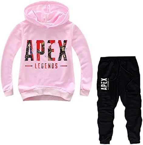 Pojmovi male / velike djece bassic pulover pulover i jogger hlače set, apex legendi outfit s dugim rukavima za djecu
