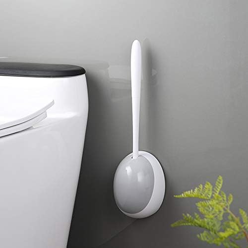 LHH toaletna četka i držač set za kupaonicu, silikonsko čišćenje silikonskih toaletnog četkica s automatskim otvaranjem i zatvaračem,