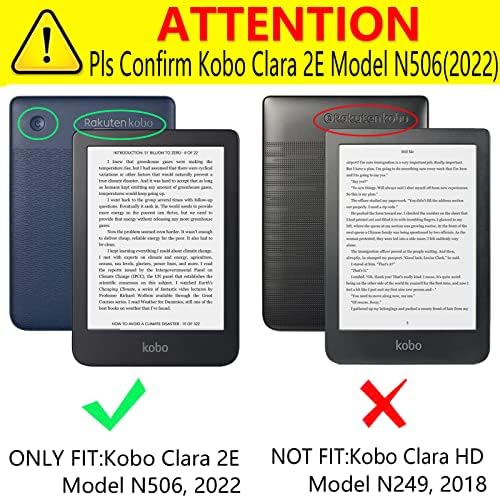 Slučaj DMLUNA za KOBO CLARA 2E 6 2022 Izdanje, ultra tanak lagana folio premium PU kožna zaštitna pokrov sa automatskim spavanjem