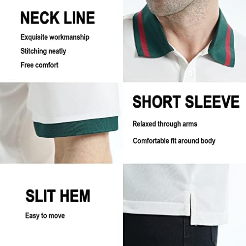 Polo majice za muškarce prugaste kratke rukave Golf teniska majica poslovna majica