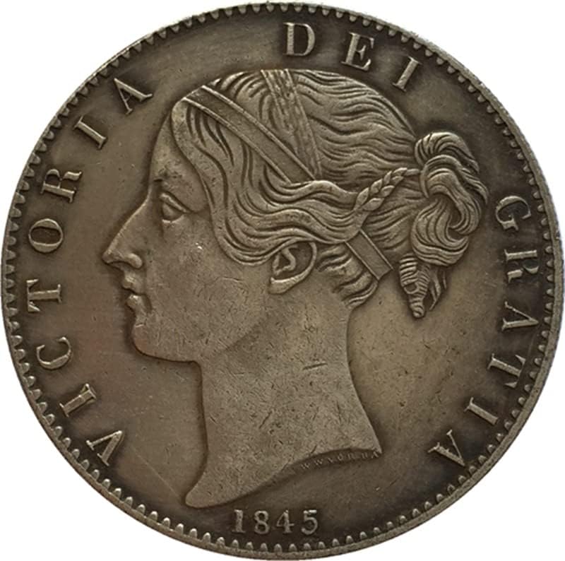 4 različita datuma britanski viktorijanski čisti bakar srebrni kovanice antikvite srebrni dolar kovanice