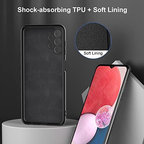 Foluu Silikonska futrola za Samsung Galaxy A13 LTE / A13 4G [ne fit a13 5g], gumena guma za tečnost sa mekom oblogom od mikrovlakana
