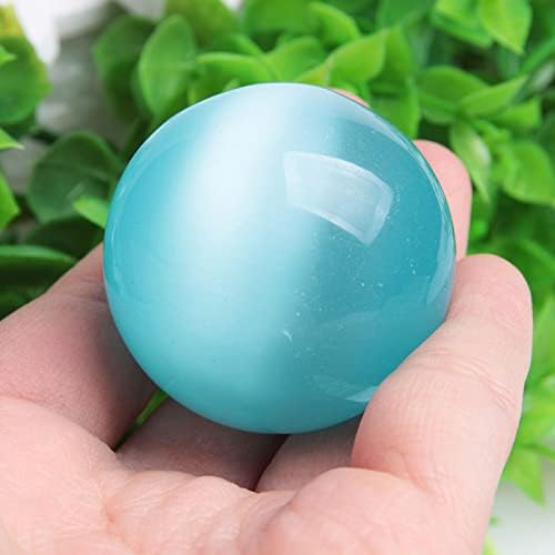 ACXICO 1 kom 40 mm rijetka prirodna plava očna mačka kvarcne sfere Crystal Ball Bealing Kameni dekor