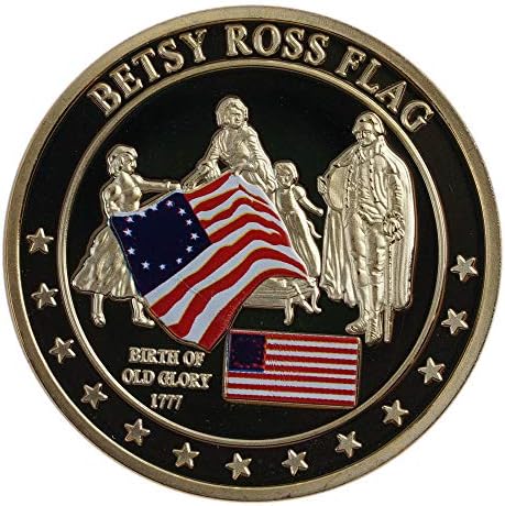 Betsy Ross Flag USA Gold Coin COMEMORATIVE ISTORIJA OSTALIH GLANIH KOINTA
