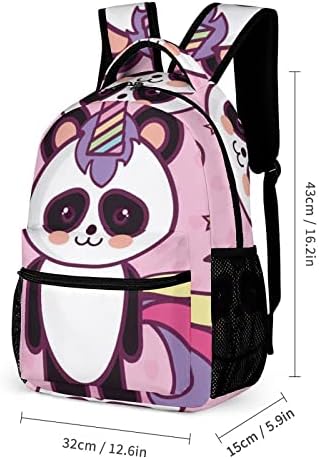Torbe na ramenu Panda jednorog Daypack Travel Backpacks Ležerne prilike školske torbe