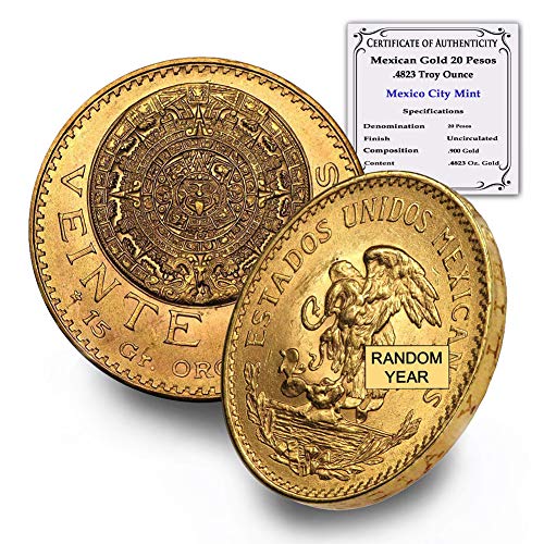 1917. Nema mente - 1959 Meksički zlato 20 pesos AGW .4823 Troy oz Sjajno neobično necirkulirano sa Coinfolio - Moneda de 15 gr de