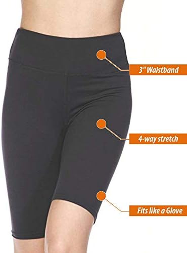 Kuda moda 5 pakovanja ženske širine pojasa za bicikle od 3 inča širokog pojačala kratke hlače za joga sport