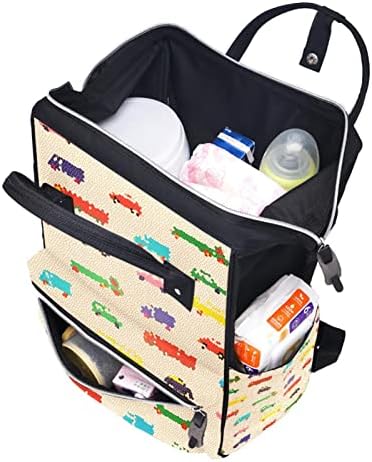 Guerotkr Travel Backpack, Torbe od pelena, ruksačka torba za pelene, pikselski automobil