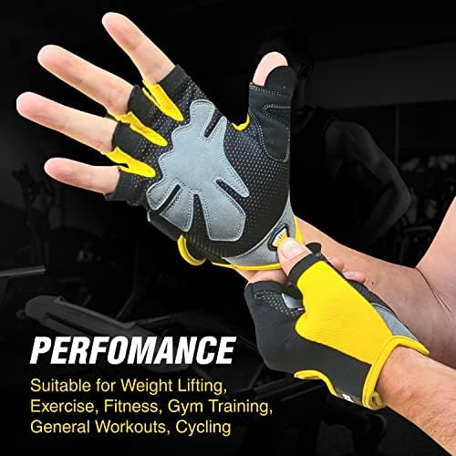 FIGHTTECH rukavice za trening za muškarce i žene, rukavice za dizanje tegova bez prstiju sa Jastučastim dlanovima, rukavice za teretanu