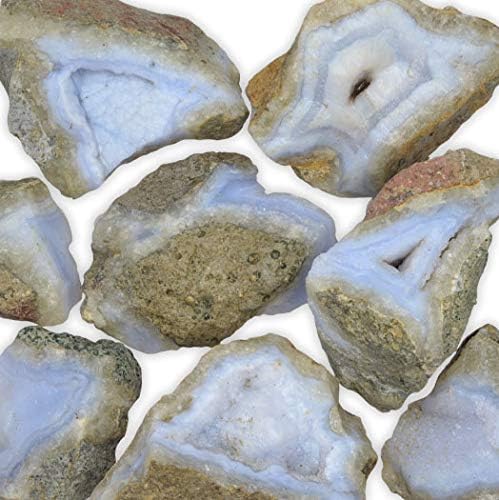 Hipnotic Gems Materijali: 3 lb Bulk Gruba glacijalna plava čipka Agate kamenje iz Namibije - sirovi prirodni kristali i stijene za