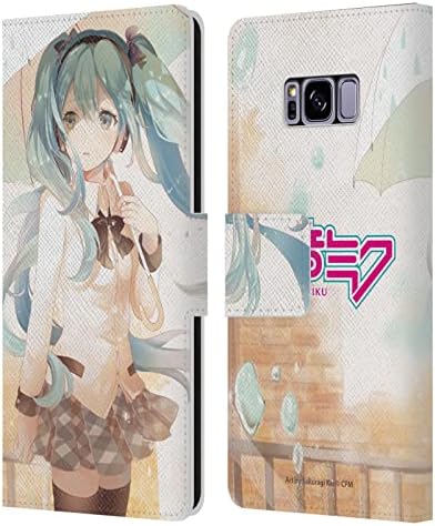 Glava Case Designs zvanično licencirani Hatsune Miku Rain Graphics kožna knjiga novčanik poklopac kompatibilan sa Samsung Galaxy S8
