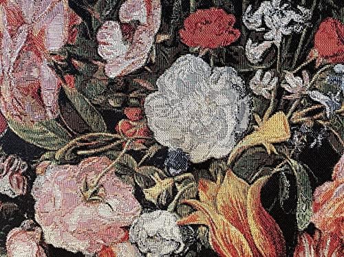 Tkanina za tapiseriju koju prodaje dvorišni cvjetni tkani šivaći materijal po metru Vintage izgled tulipani i ruže uzorak antički