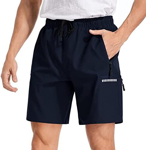 Disi Muški planinarski teretni kratke hlače Brze suhe trke za muškarce vježbanje atletskih kratkih hlača sa džepovima sa zatvaračem