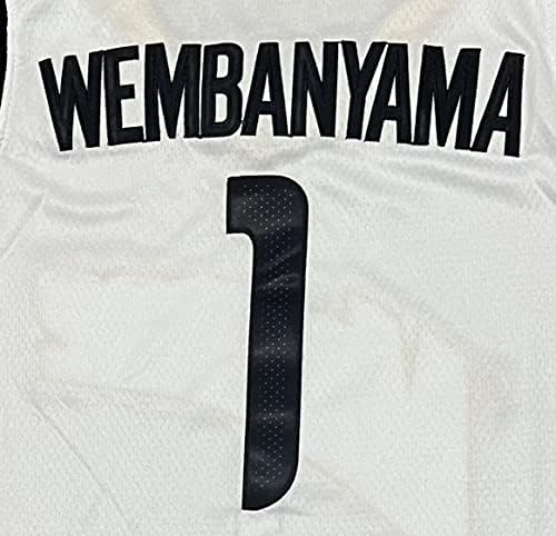 1 mets92 Victor Wembanyama košarkaški dres za muškarce S-XXL bijelo / ljubičaste