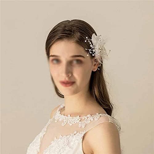 Czdyuf cvijeće moderne klipove biserne nakit za kosu ručno rađene žene modni modni dodaci za vjenčanice djeveruše